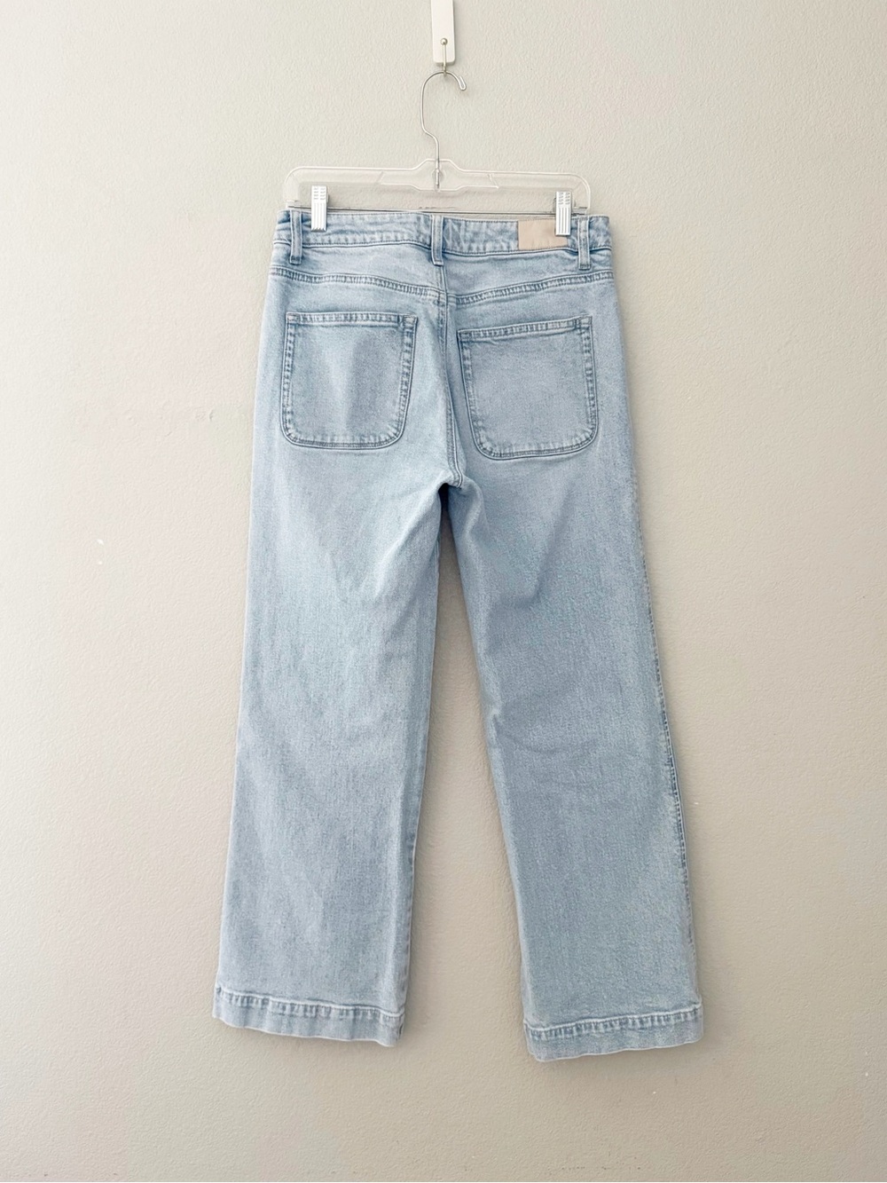 Paige Leenah Ankle Wide Leg Jeans 28 Light Denim Blue Olevia Coastal Minimalist - Picture 6 of 13